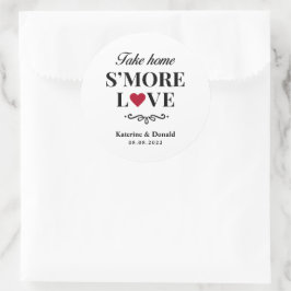 S'more Liebe Wedding Classic Round Aufkleber