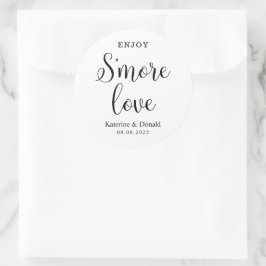 S'more Liebe Wedding Classic Round Aufkleber