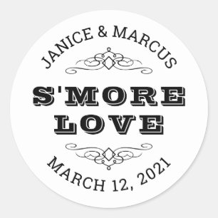 S'more-Liebes-Aufkleber, Smore-Geschenk-Aufkleber Runder Aufkleber