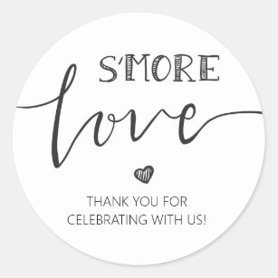 s'more Love Wedding faveur tag Sticker étiquette c