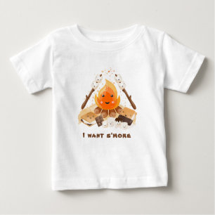 S'more Mignonne Fun Camping-Feu bébé T-shirt