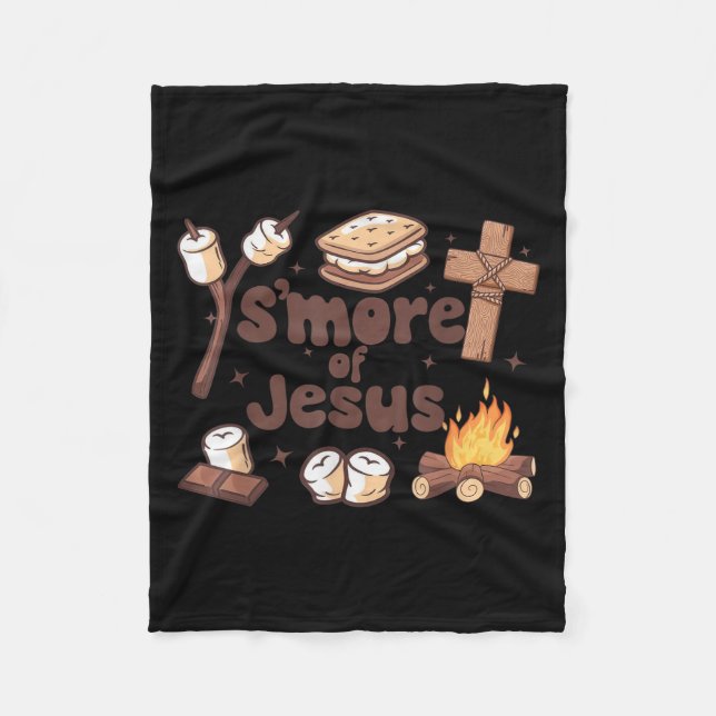 Smore Of Jesus Christian Camper Camng Lover  Fleecedecke (Vorderseite)
