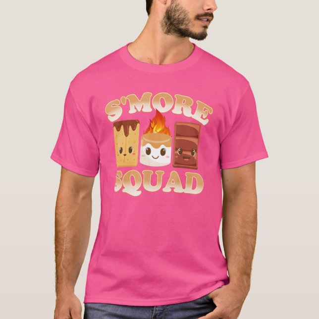 Smore Squad Campfire Camping Außenbereich T-Shirt (Vorderseite)