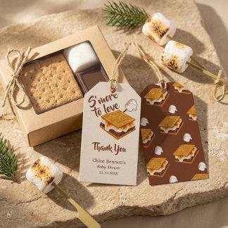S'more To Love Winter Camping Baby Shower Geschenkanhänger