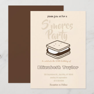 S'mores Birthday Party Invitation – Cozy Campfire Einladung