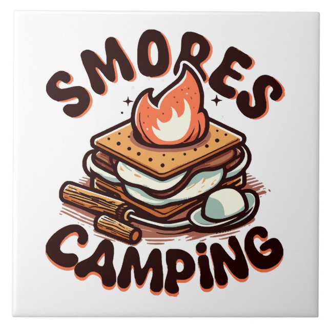 S'mores-Camping Fliese (Vorderseite)