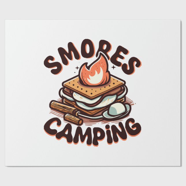 S'mores-Camping Geschenkpapier (Flach)