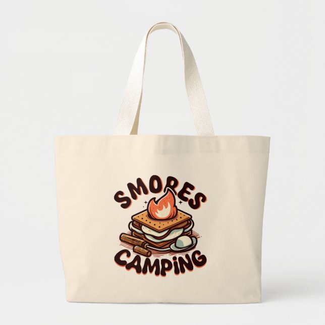 S'mores-Camping Jumbo Stoffbeutel (Vorne)