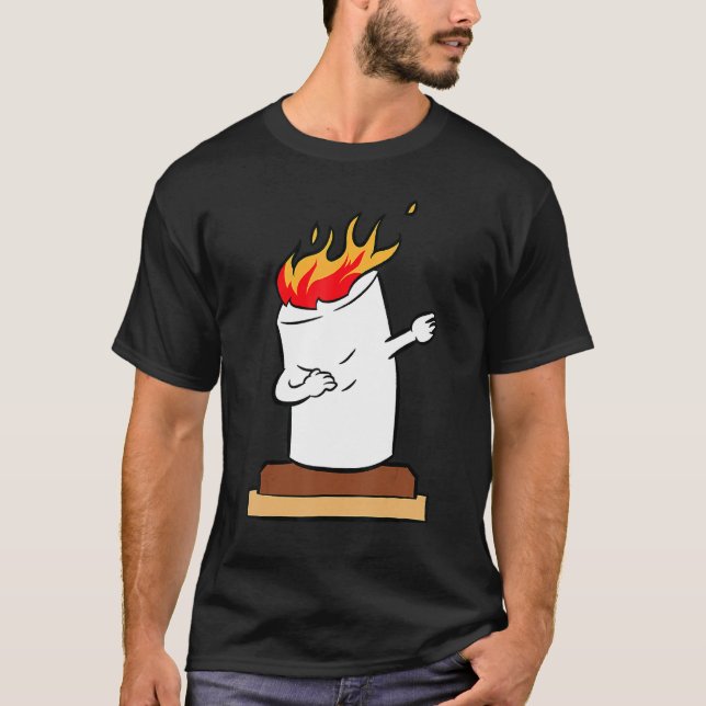 Smores Camping Marshmallow Halloween Dabbing Marsh T-Shirt (Vorderseite)