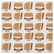 S'mores Cartoon Brown White Lächeln Muster