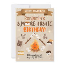 S'mores Children's Birthday Party Einladung