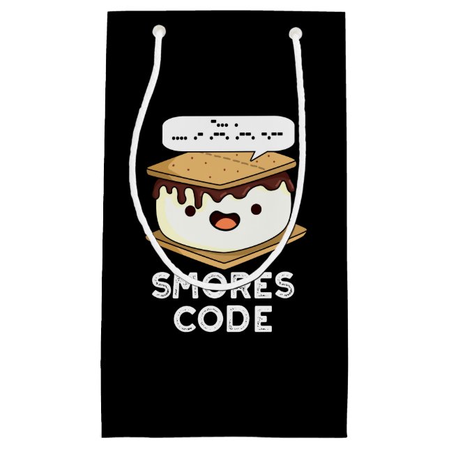 Smores Code Funny Food Pub Dark BG Kleine Geschenktüte (Vorderseite)