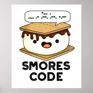 Smores Code Funny Food Puff Poster