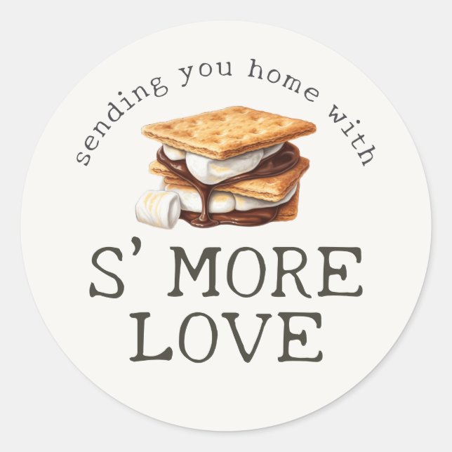 S'mores Fall Bonfire Outdoor Gefallen Runder Aufkleber (Vorderseite)