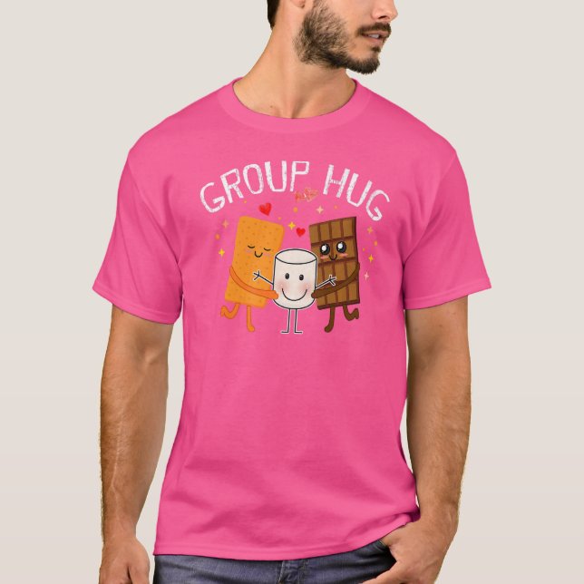 Smores Group Hug Camping S'mores Chocolate Marshma T-Shirt (Vorderseite)