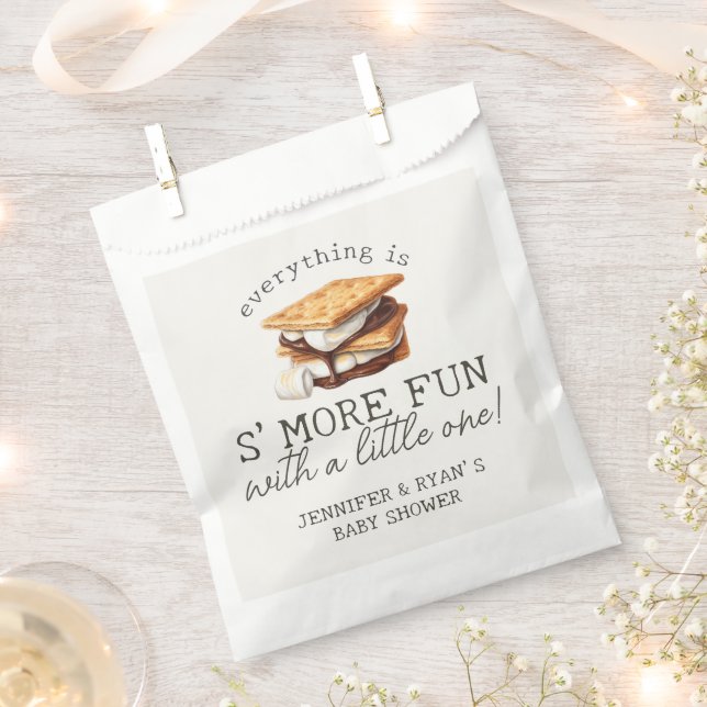 S'mores Herbst-Bonfire-Outdoor-Baby-Party Geschenktütchen (Ausgeschnitten)