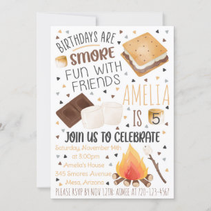 Smores Invitation Anniversaire, Smores Invitation