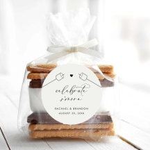 S'mores Mariage Fête Faveur Kit Sticker Étiquettes