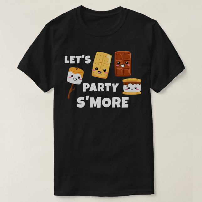 S'mores Marshmallows Camping Kawaii Party T-Shirt (Design vorne)