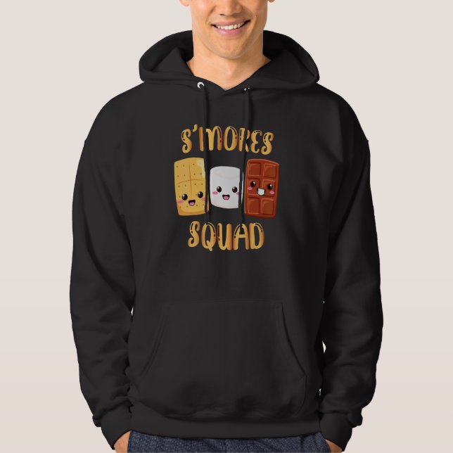 S'mores-Marshmallows  Smores Squad Camping Lagerfe Hoodie (Vorderseite)
