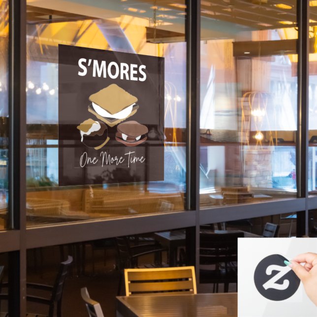 Smores S'mores Dessert noch einmal etwas langsamer Fensteraufkleber (Restaurantfenster)