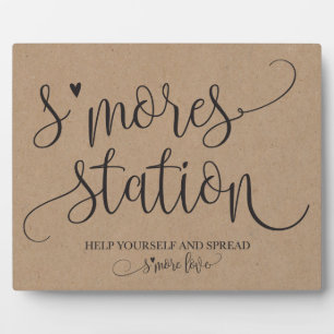 S'mores Station Gefallen Party Signage Fotoplatte