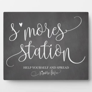 S'mores Station Gefallen Party Signage Fotoplatte