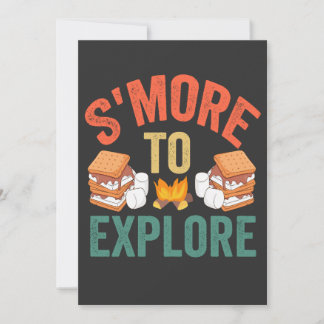 S'mores to erkunden Funny Outdoor Campingplatz Wan Einladung