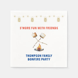 S'mos Spaß Bonfire Backyard Keks Freundschaft gebe Serviette