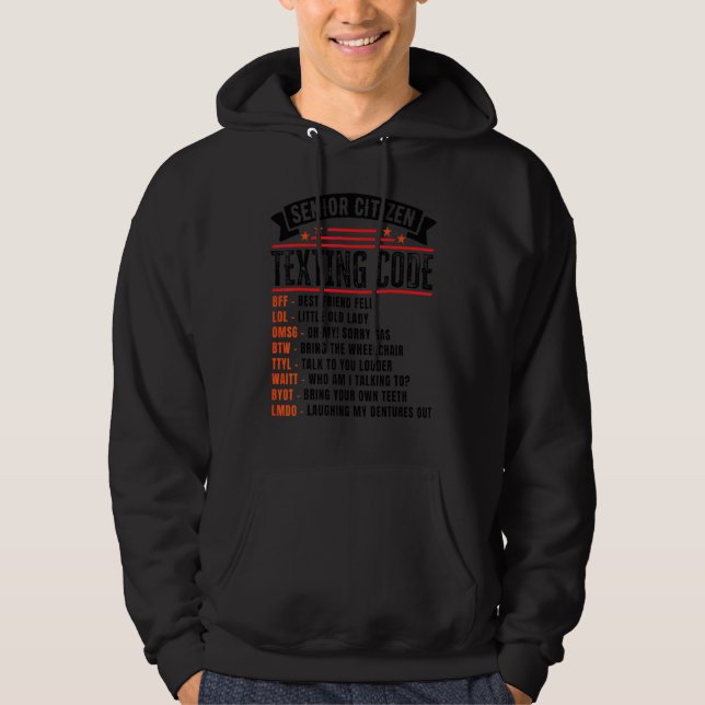SMS-Code für Senioren für Opa Hoodie (Vorderseite)