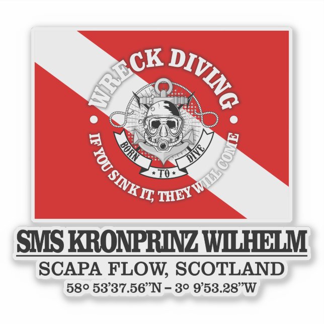 SMS Kronprinz Wilhelm (beste Fehler) Aufkleber (Vorderseite)