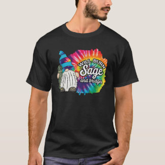 Smudging wird Salbei verbrennen und Bridges Tie Dy T-Shirt