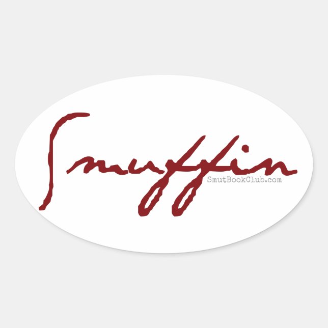 Smuffin-Aufkleber Ovaler Aufkleber (Vorderseite)