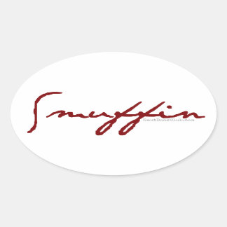 Smuffin-Aufkleber Ovaler Aufkleber