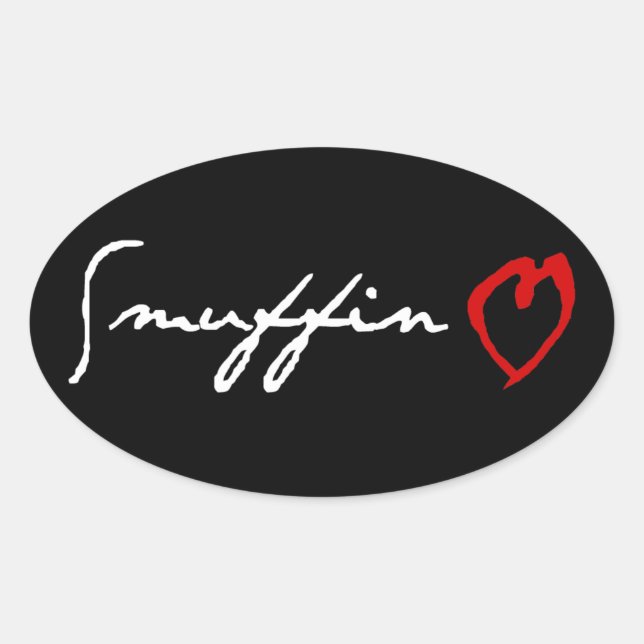 Smuffin Liebe Ovaler Aufkleber (Vorderseite)