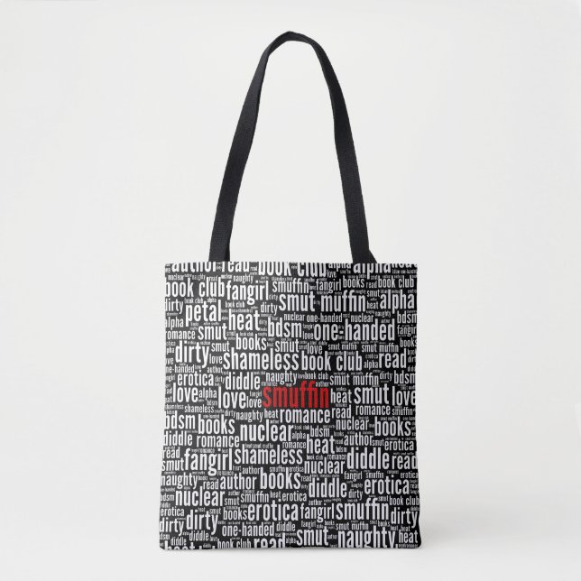 Smuffin schamlose Wort-Wolke (d) Tasche (Vorderseite)