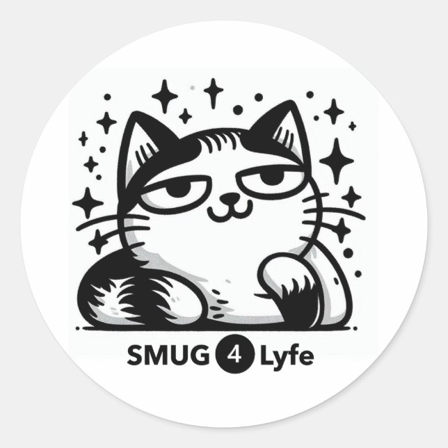 SMUG4Lyfe - Es ist eine Lebensweise! Runder Aufkleber (Vorderseite)
