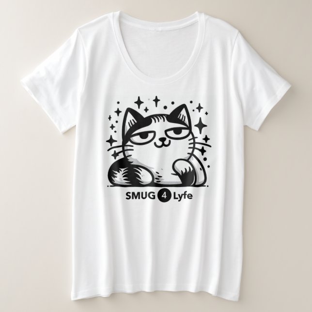 Smug Cat Shirt - SMUG 4 Lyfe Collection (Design vorne)