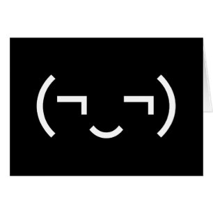 Smug Emoticon (EUR ‿ EUR) japanische Kaomoji Karte