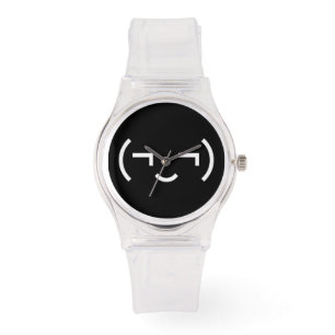 Smug Emoticon (EUR ‿) Japanischer Kaomoji Armbanduhr