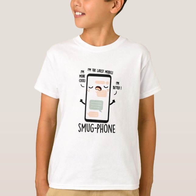 Smug Phone Funny Handy Pub T-Shirt (Vorderseite)