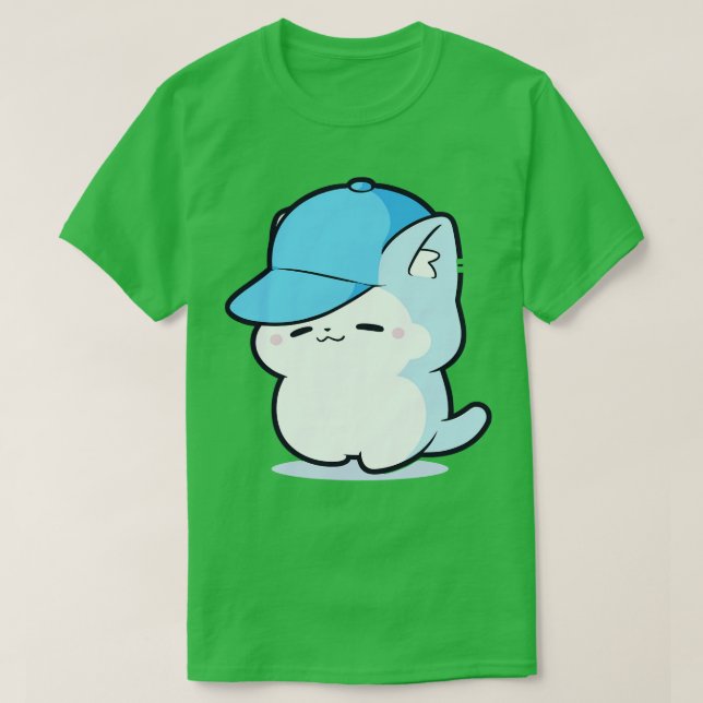 Smurf Katze Blue Cat in einer blauen Hülle T-Shirt (Design vorne)