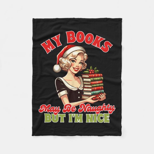 Smut Reader Weihnachten Meine Bücher sind vielleic Fleecedecke (Vorderseite)