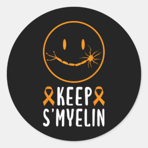 Smyelin-Multiple Sklerose-Bewusstsein behalten Runder Aufkleber
