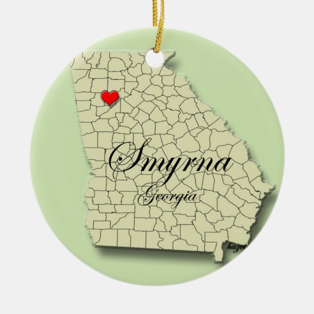 Smyrna Georgia, Ornement de Noël Smyrne, Smyrne (Devant)