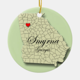 Smyrna Georgia, Smyrna Weihnachtsschmuck, Smyrna Keramikornament