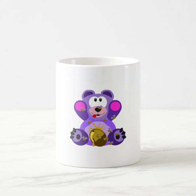 SN Lila Honigbär, Bienen Kaffeetasse (Mittel)