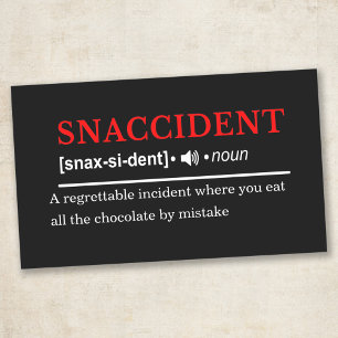 Snaccident - Anpassbare Wörterbuchdefinition Rechteckiger Aufkleber