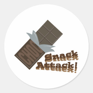 Snack Attack Runder Aufkleber