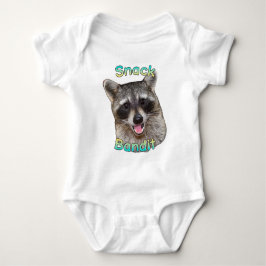 Snack Bandit Funny Raccoon Baby Bodysuit - Niedlic Baby Strampler